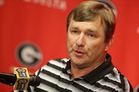 John Roark/Athens Banner-Herald via AP Georgia's Kirby Smart begins his first season as a head coach Saturday against North Carolina.