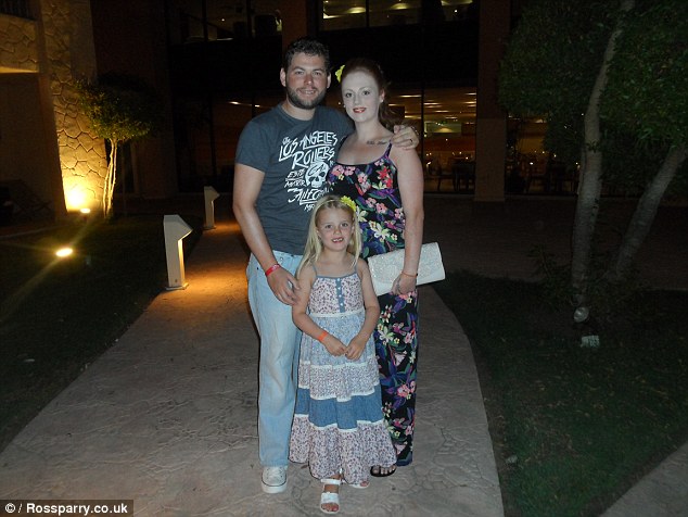 The couple travelled to Egypt with their six-year-old daughter, Ayvah Taylor-Bowes, in September 2015